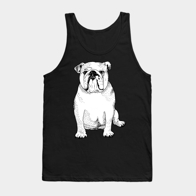 Cute English Bulldog Shirt Gifts for Dog Lover and Owner Tank Top by timski